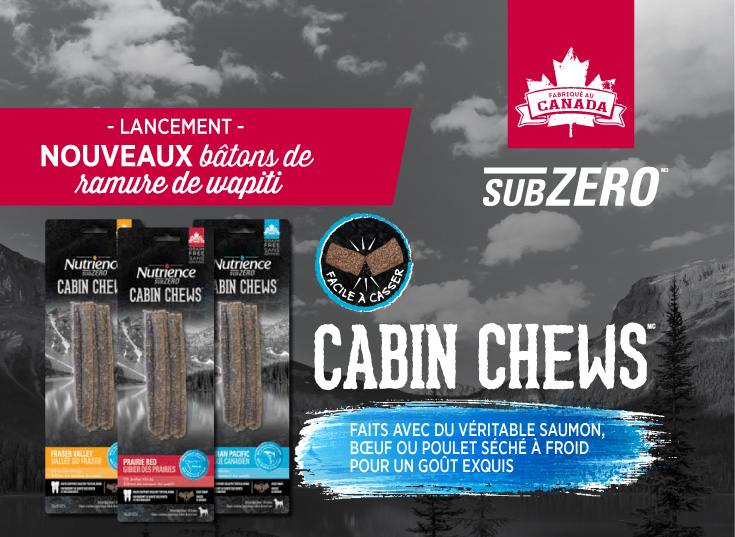 Bâtons de ramure Cabin Chews Nutrience Subzero
