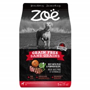 Nourriture Zoë Sans grains pour chiens, Bœuf avec pois et citrouille, 5 kg (11 lb)