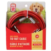 Câble d’attache Dogit pour chiens de grande taille, rouge, 7,6 m (25 pi)
