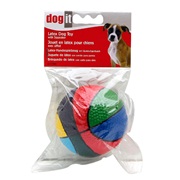 Balle multicolore Fun Toys Dogit en latex avec organe sonore, 9,5 cm (3,7 po)