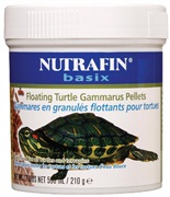 Gammares en granulés flottants Nutrafin basix pour tortues, 210 g (7,4 oz)