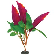 Plante à feuilles gaufrées Naturals Marina en soie, rouge et vert, moyenne, 23-25,5 cm (9-10 po) 