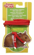 Ensemble laisse et harnais réglable Living World pour hamsters, rouge, laisse de 75 cm (30 po)