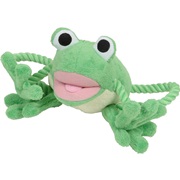 Jouet Puppy Luvz Dogit en peluche avec organe sonore, grenouille verte, 22 cm (9 po)