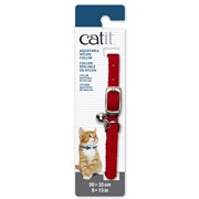 Collier réglable Catit en nylon, rouge, 20-33 cm (8-13 po)