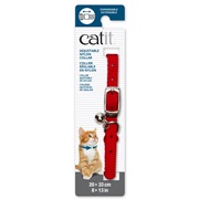 Collier réglable Catit en nylon extensible, rouge, 20-33 cm (8-13 po)