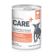 Pâté Nutrience Care Peau et estomac sensibles pour chiens, repas au canard, saumon et citrouille, 369 g (13 oz)
