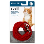 Câble d’attache en nylon Catit, rouge, 4,5 m (15 pi)