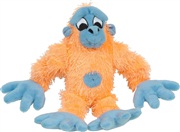 Jouet Puppy Luvz Dogit en peluche avec organe sonore, gorille orange et bleu, 22 cm (9 po)