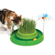Circuit 3 en 1 avec balle et jardinière d’herbe Catit Play, vert, 36 cm (14 po)