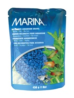 Gravier décoratif Marina, bleu, 450 g (1 lb)