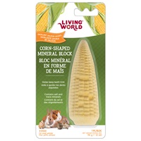 Bloc minéral Living World en forme de maïs pour petits animaux, 56 g (2 oz)
