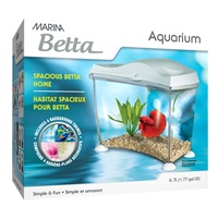 Aquarium spacieux Marina pour betta, blanc, 6,7 L (1,77 gal US)