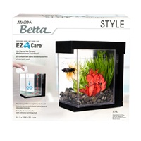 Aquarium Style Marina pour betta, noir, 3,7 L (1 gal US)
