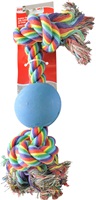 Jouet à tirer Knot-A-Rope Dogit avec balle, 23 cm (9 po)