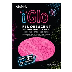 Gravier fluorescent iGlo Marina, rose, 450 g (1 lb)