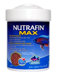 Granulés Nutrafin Max qui s’enfoncent pour cichlidés, petits, 100 g (3,53 oz)