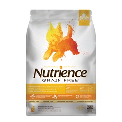 Aliment Nutrience Sans grains pour chiens de petite race, Dinde, poulet et hareng, 5 kg (11 lb)