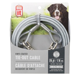 Câble d’attache Dogit pour chiens de très grande taille, transparent, 7,6 m (25 pi)