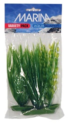Assortiment de plantes AquaScaper Marina en plastique, 1 vallisnérie spiralée (12,5 cm) et 2 deschampsies (12,5 et 20 cm)
