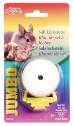Gros bloc de sel à lécher Living World pour petits animaux, avec support en plastique, 77 g (2,7 oz)