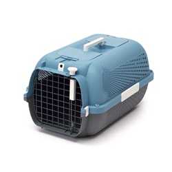 Cage de transport Catit pour chats, moyenne, bleu gris, L. 56 x l. 37,6 x H. 30,8 cm (22 x 14,8 x 12 po)