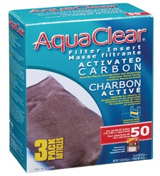 Charbon activé pour AquaClear 50/200, 210 g (7,4 oz), paquet de 3