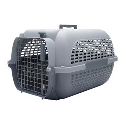 Cage Voyageur Dogit pour chiens, base anthracite avec dessus gris pâle, petite, L. 48,3 x l. 32,6 x H. 28 cm (19 x 12,8 x 11 po)