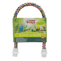 Perchoir Knot-A-Rope Living World en coton, multicolore, 1,6 x 53 cm (0,6 x 21 po)