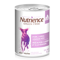 Pâté Nutrience Sans grains pour chiens, Porc, agneau et venaison, 369 g (13 oz)