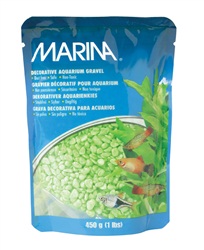Gravier décoratif Marina, vert lime, 450 g (1 lb)