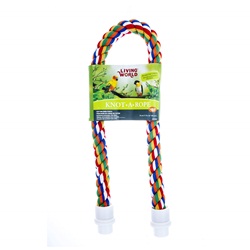 Perchoir Knot-A-Rope Living World en coton, multicolore, 3 x 90 cm (1,2 x 36 po)