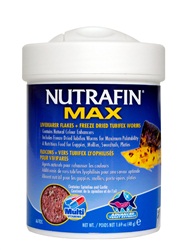 Flocons Nutrafin Max avec vers tubifex lyophilisés pour vivipares, 48 g (1,69 oz)