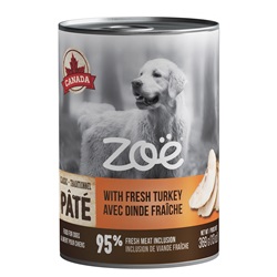 Pâté Zoë avec dinde fraîche pour chiens, 369 g (13 oz)