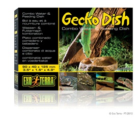 Bol à eau et à nourriture Exo Terra pour geckos, 9 x 4 x 12,5 cm (3,5 x 1,5 x 4,9 po)