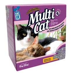 Litière Multi-Cat Catit pour chats, parfum de lavande, 15 kg (33 lb)